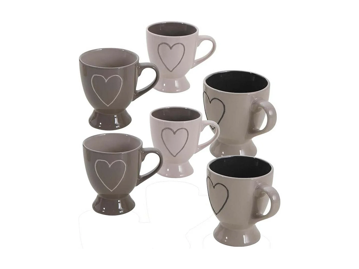 Tasse à café en grès Lot de 6
