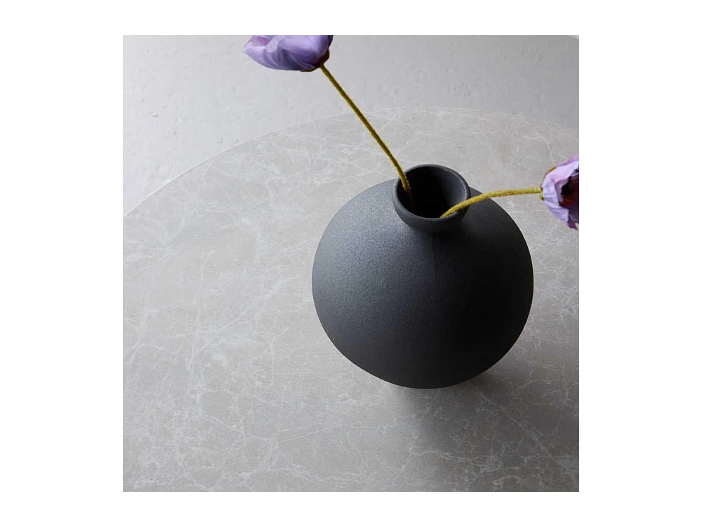 Table Basse Effet Marbre "Bootcut" 80cm Beige