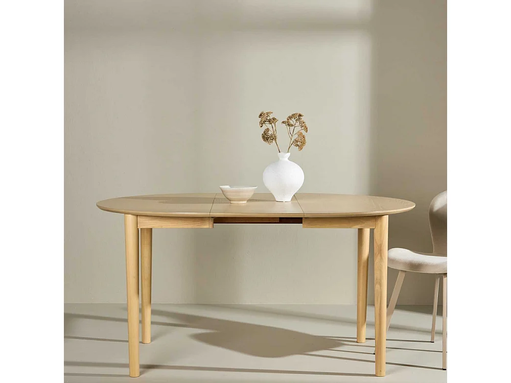 Table à Manger Extensible "Gilda" 110-150cm Naturel