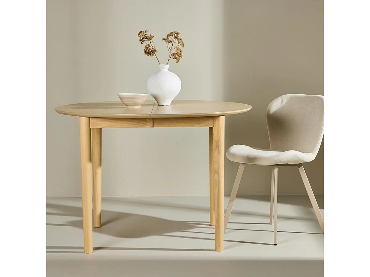 Table à Manger Extensible "Gilda" 110-150cm Naturel