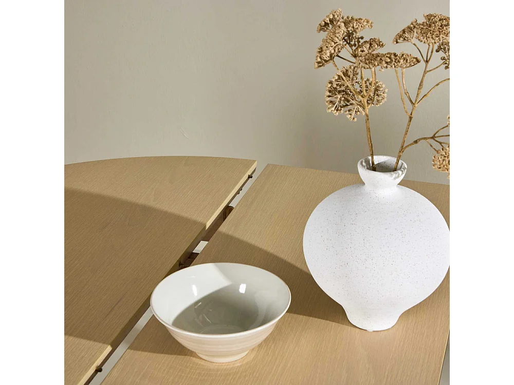 Table à Manger Extensible "Gilda" 110-150cm Naturel