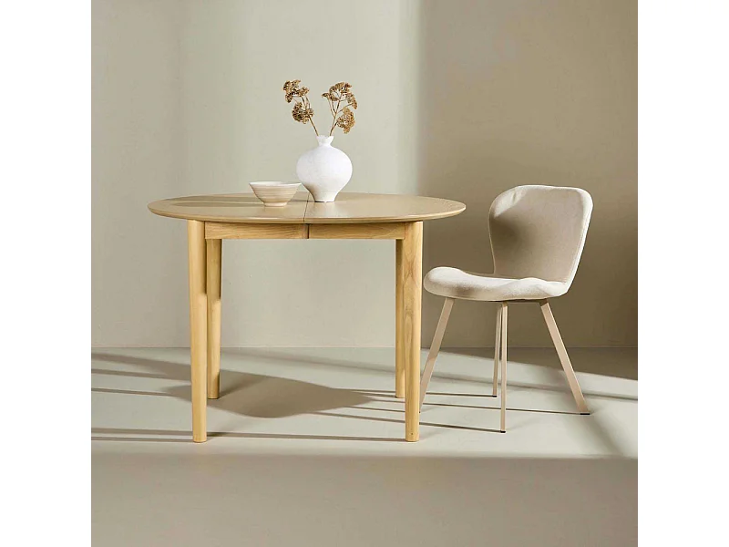 Table à Manger Extensible "Gilda" 110-150cm Naturel