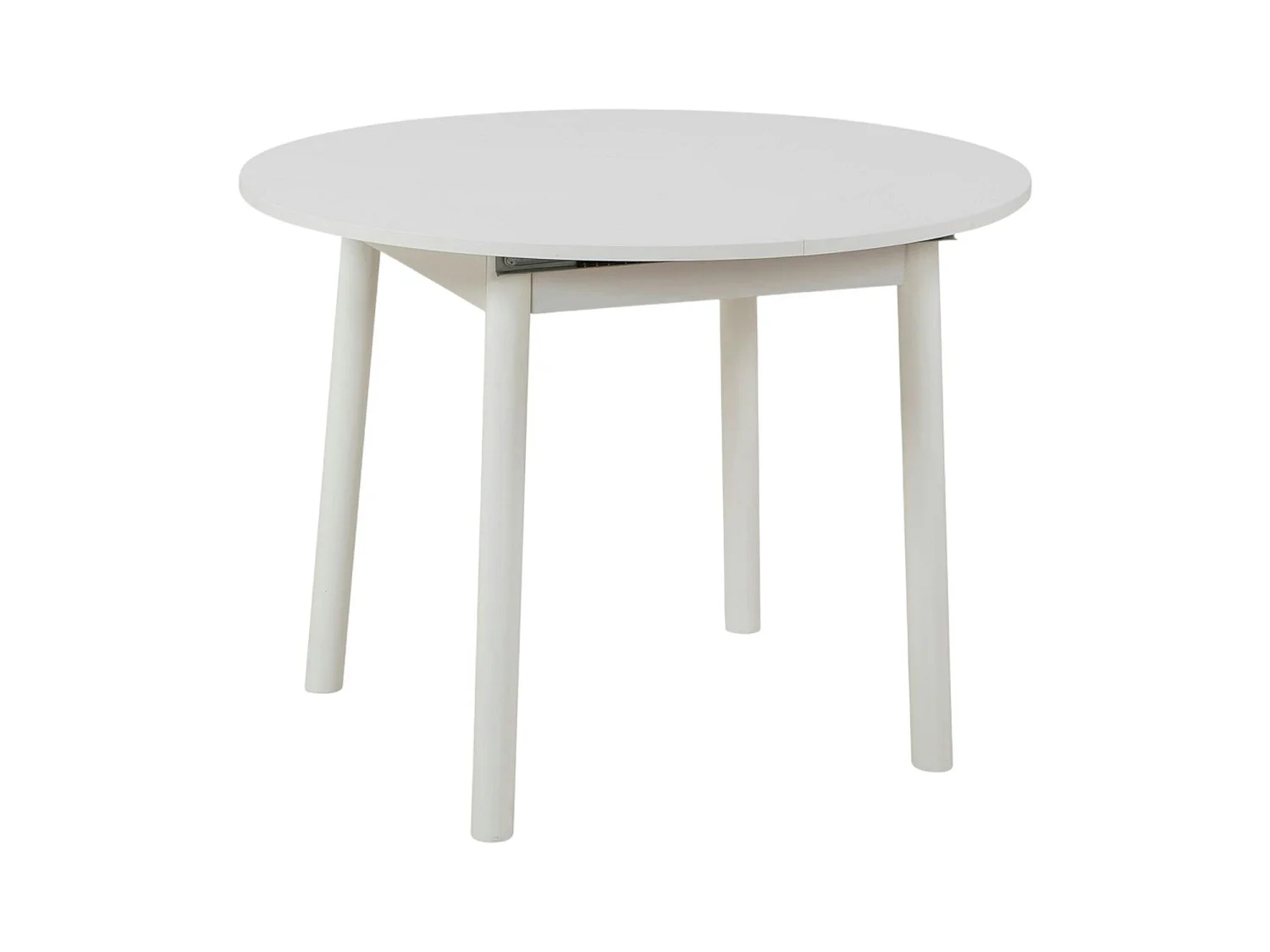 Table blanche extensible forme ronde Ø100-131 cm ARDEN