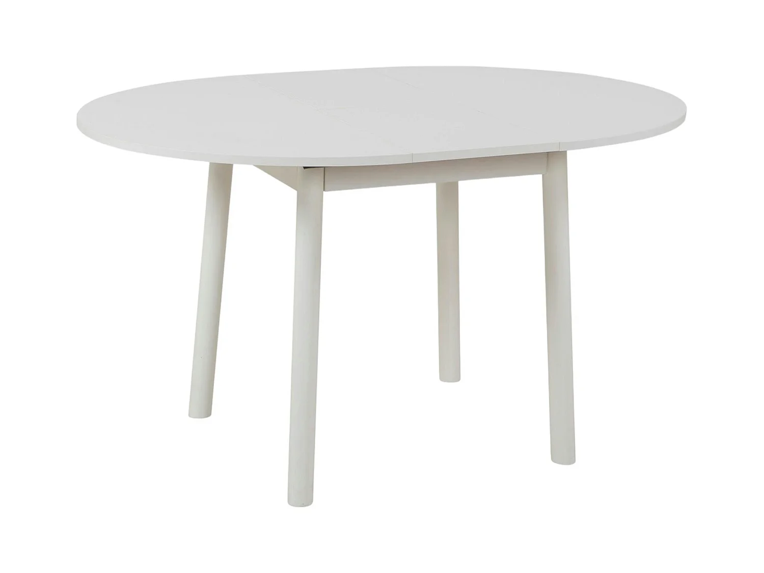 Table blanche extensible forme ronde Ø100-131 cm ARDEN