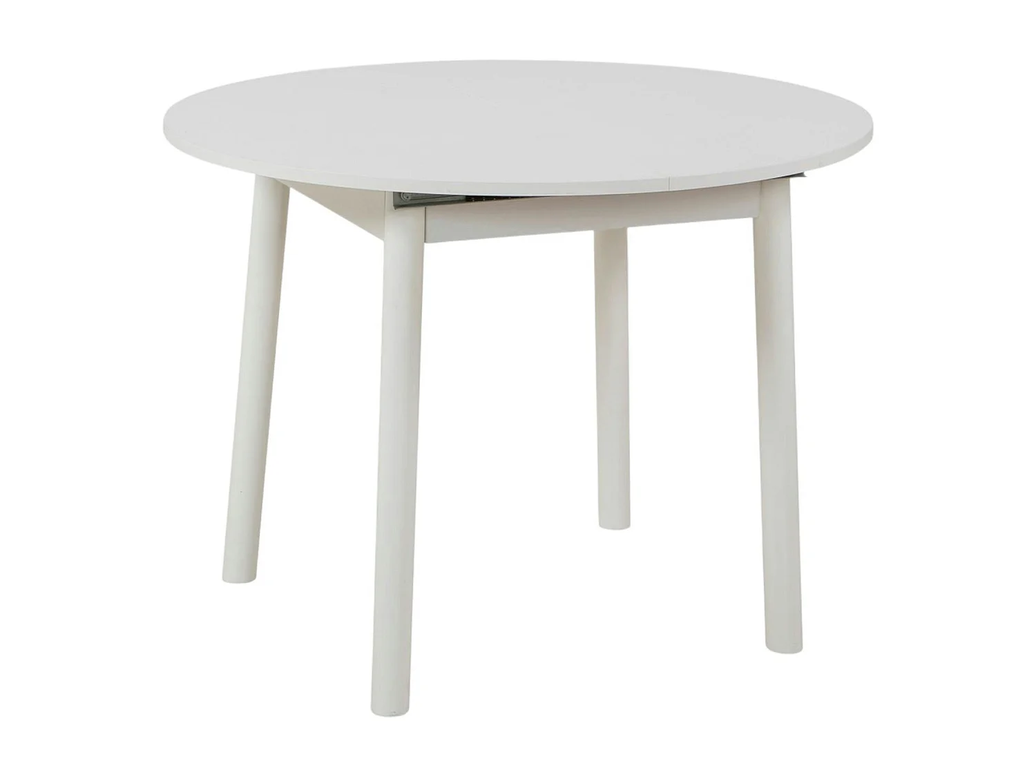 Table blanche extensible forme ronde Ø100-131 cm ARDEN