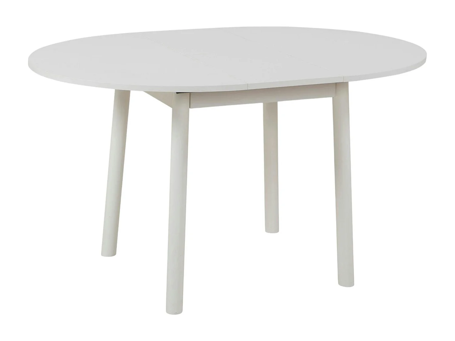Table blanche extensible forme ronde Ø100-131 cm ARDEN