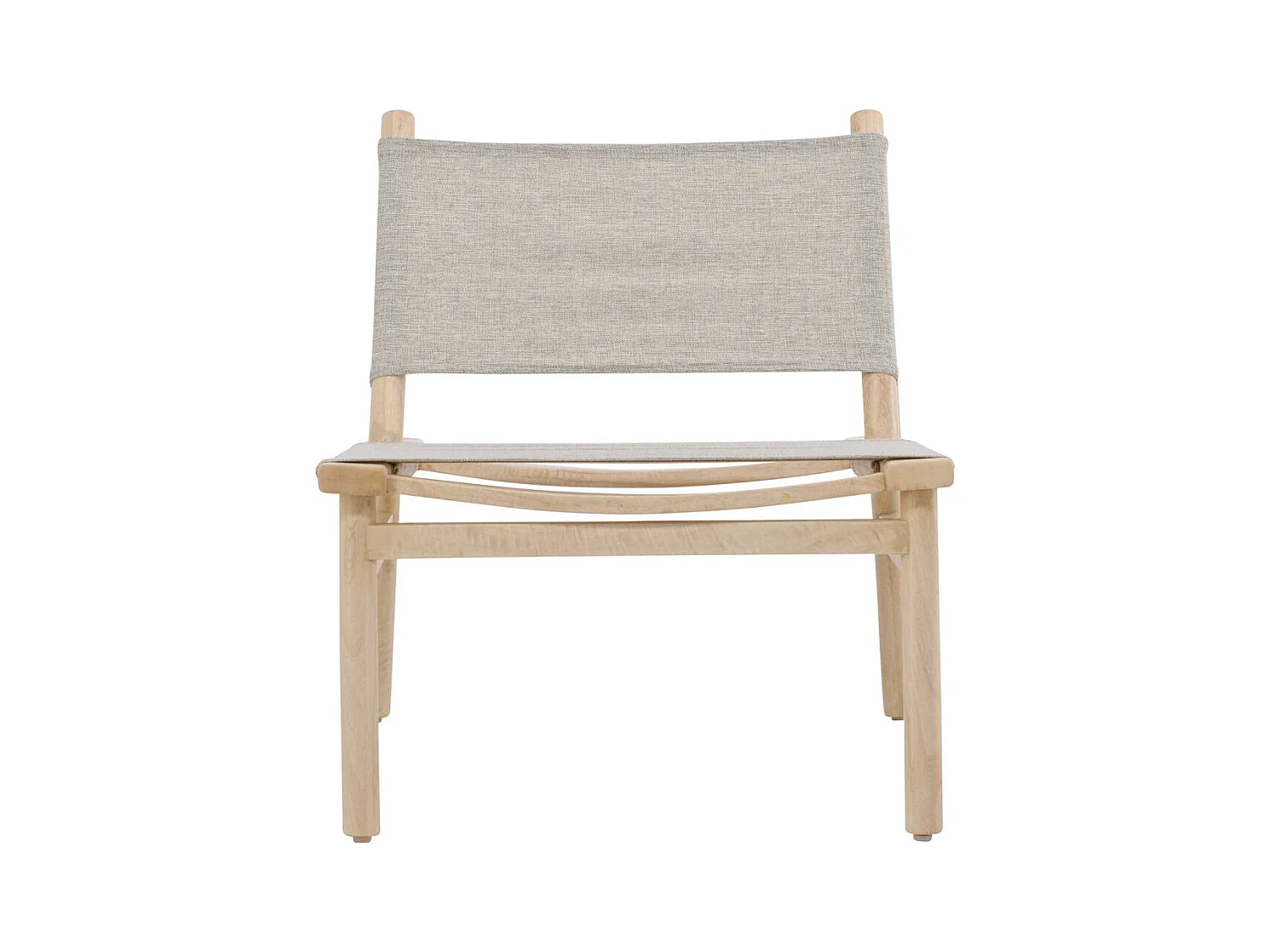 Fauteuil Bas en Bois "Millo" 70cm Naturel