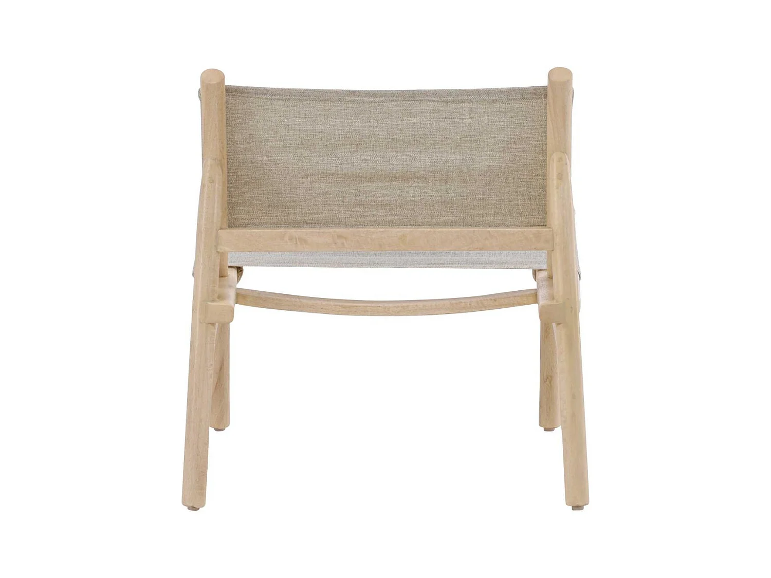 Fauteuil Bas en Bois "Millo" 70cm Naturel