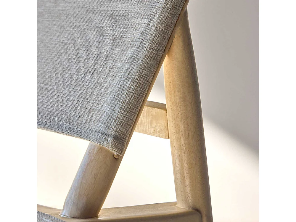 Fauteuil Bas en Bois "Millo" 70cm Naturel