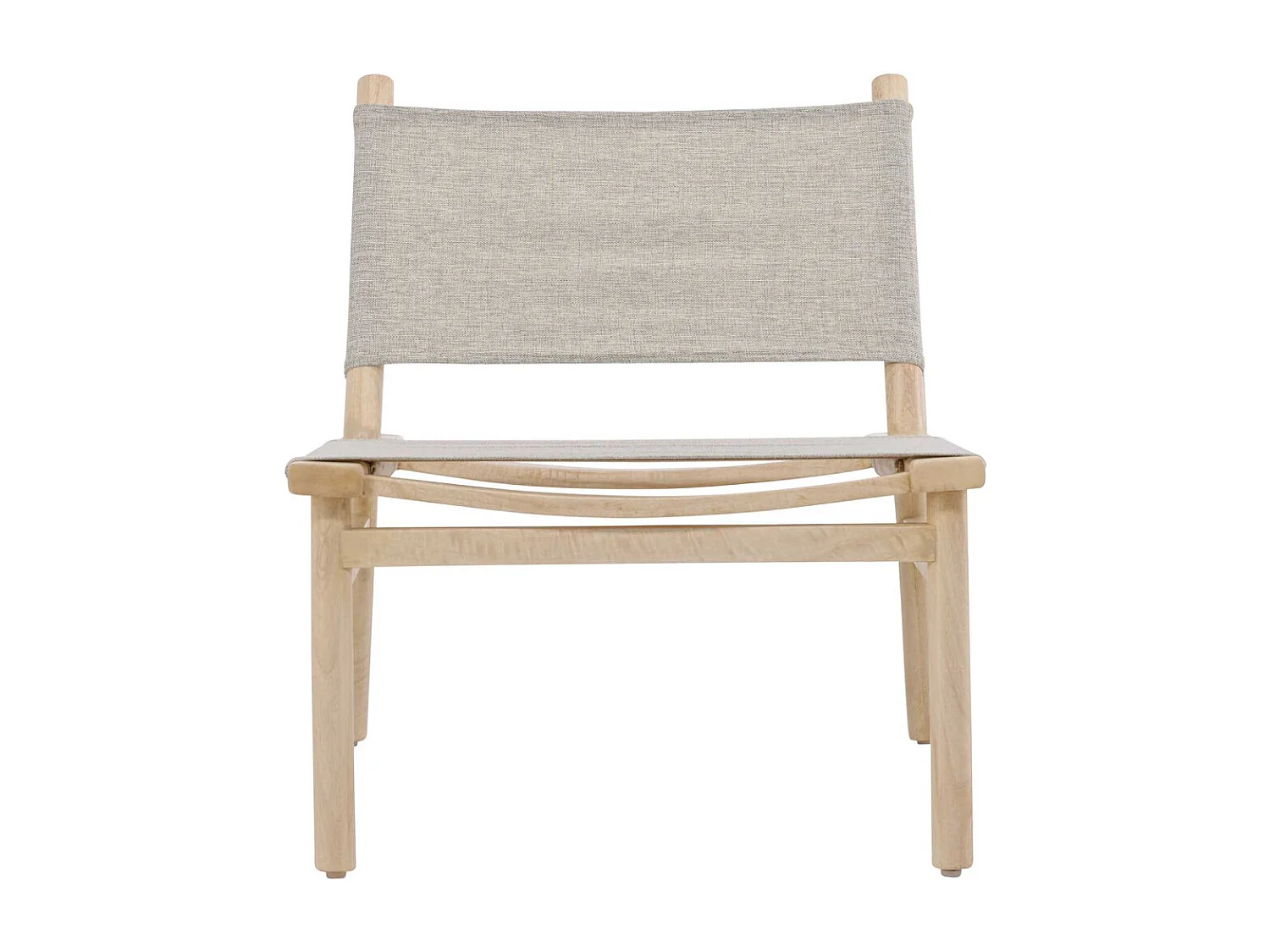Fauteuil Bas en Bois "Millo" 70cm Naturel