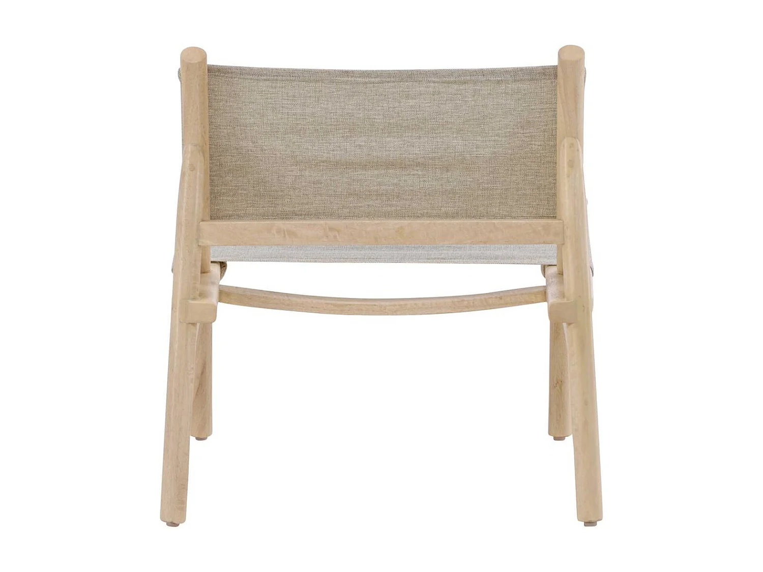 Fauteuil Bas en Bois "Millo" 70cm Naturel