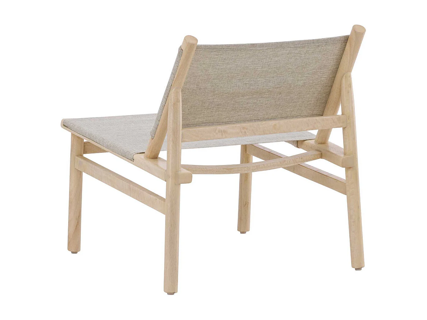 Fauteuil Bas en Bois "Millo" 70cm Naturel