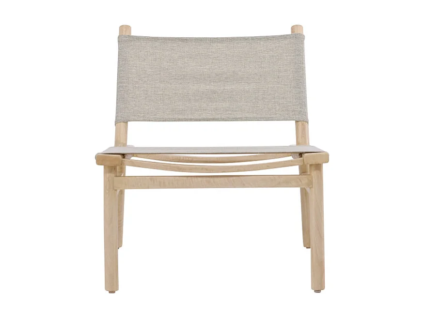Fauteuil Bas en Bois "Millo" 70cm Naturel