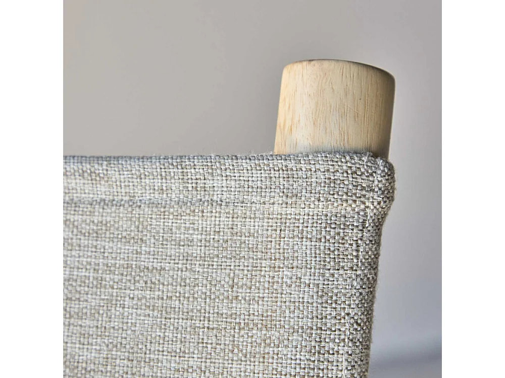 Fauteuil Bas en Bois "Millo" 70cm Naturel