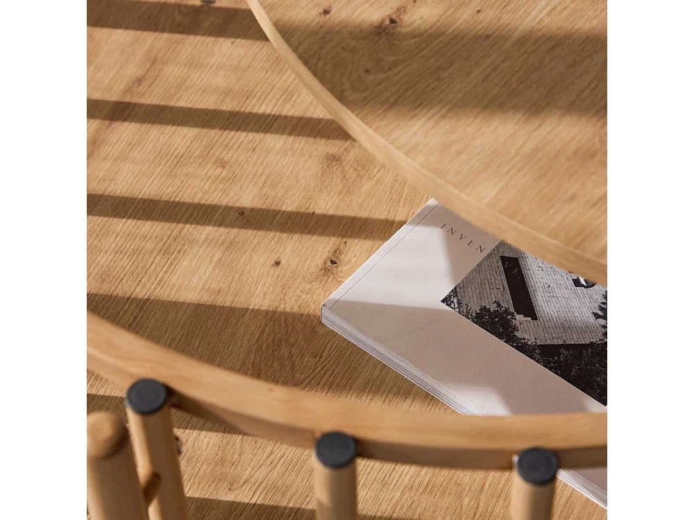 Table Basse Design "Rubbo" 80cm Naturel