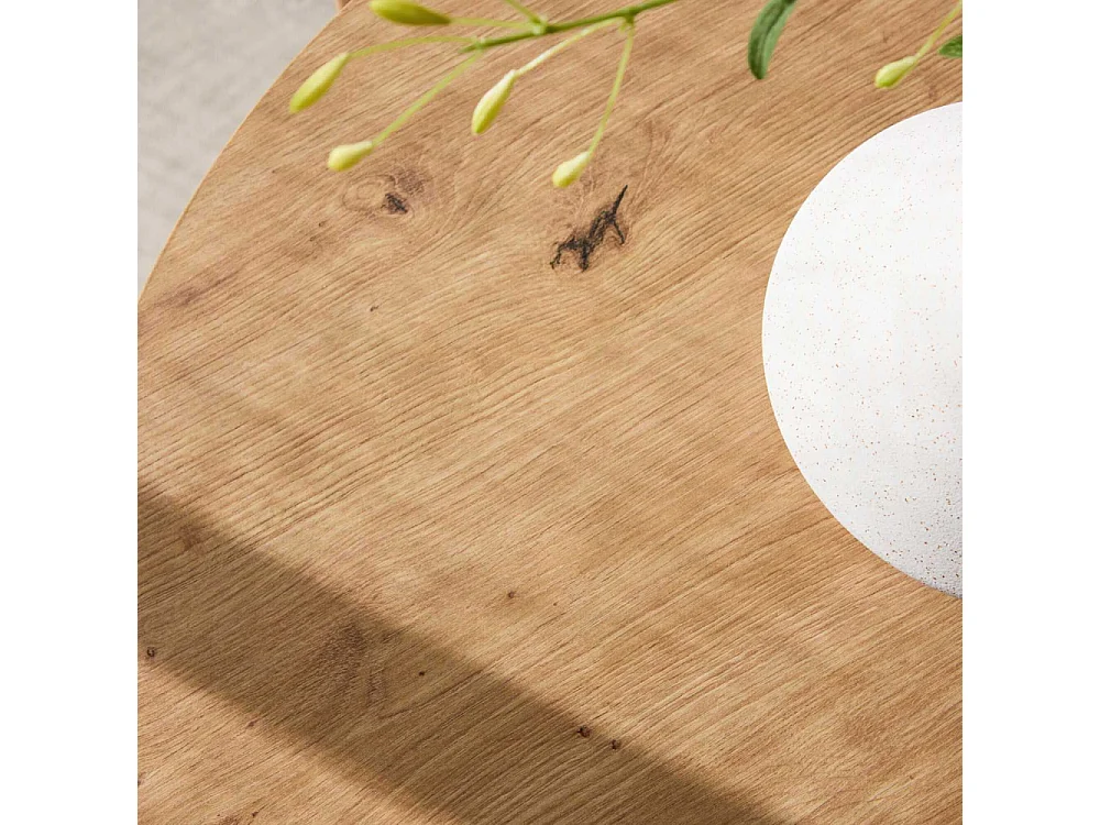Table Basse Design "Rubbo" 80cm Naturel
