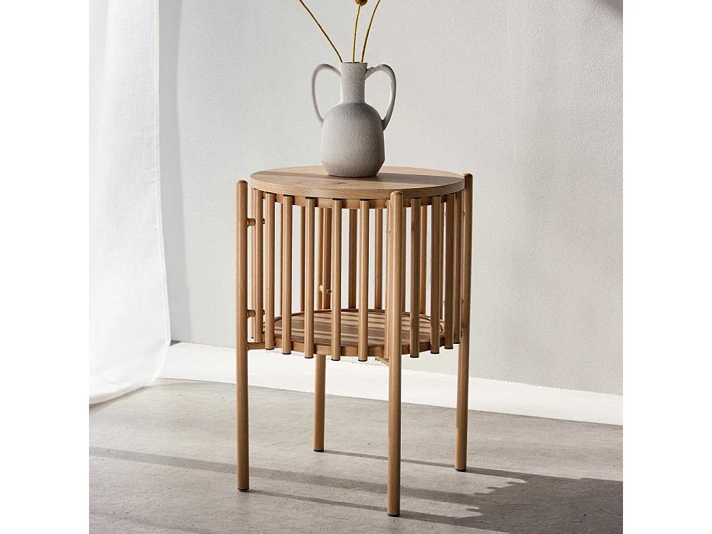 Table d'Appoint Design "Rubbo" 65cm Naturel