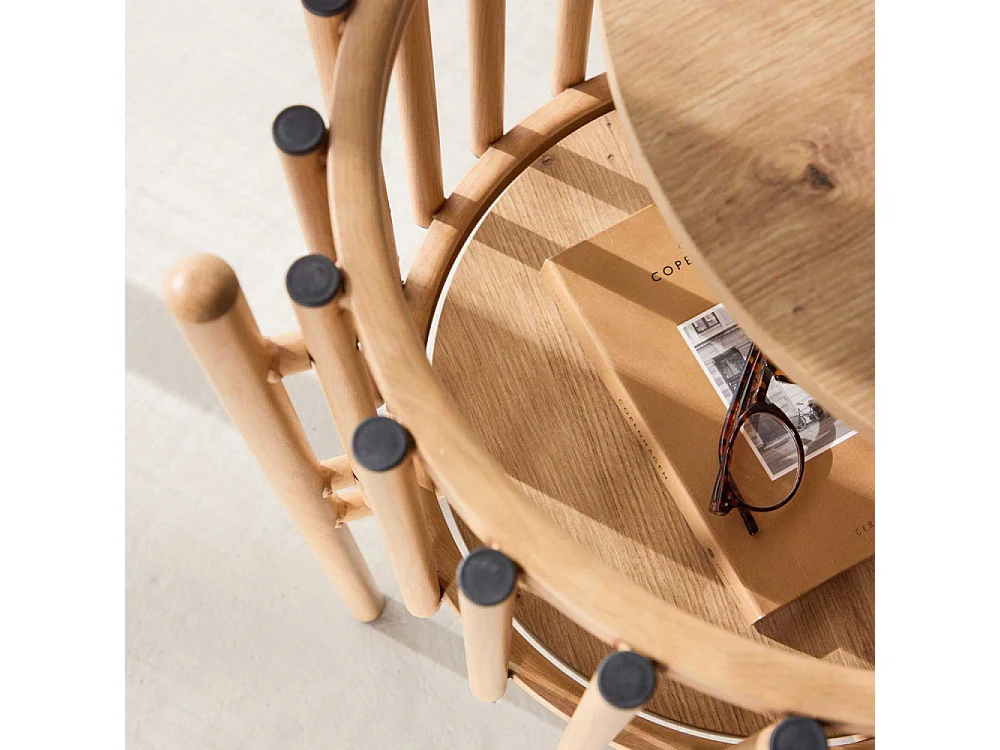 Table d'Appoint Design "Rubbo" 65cm Naturel