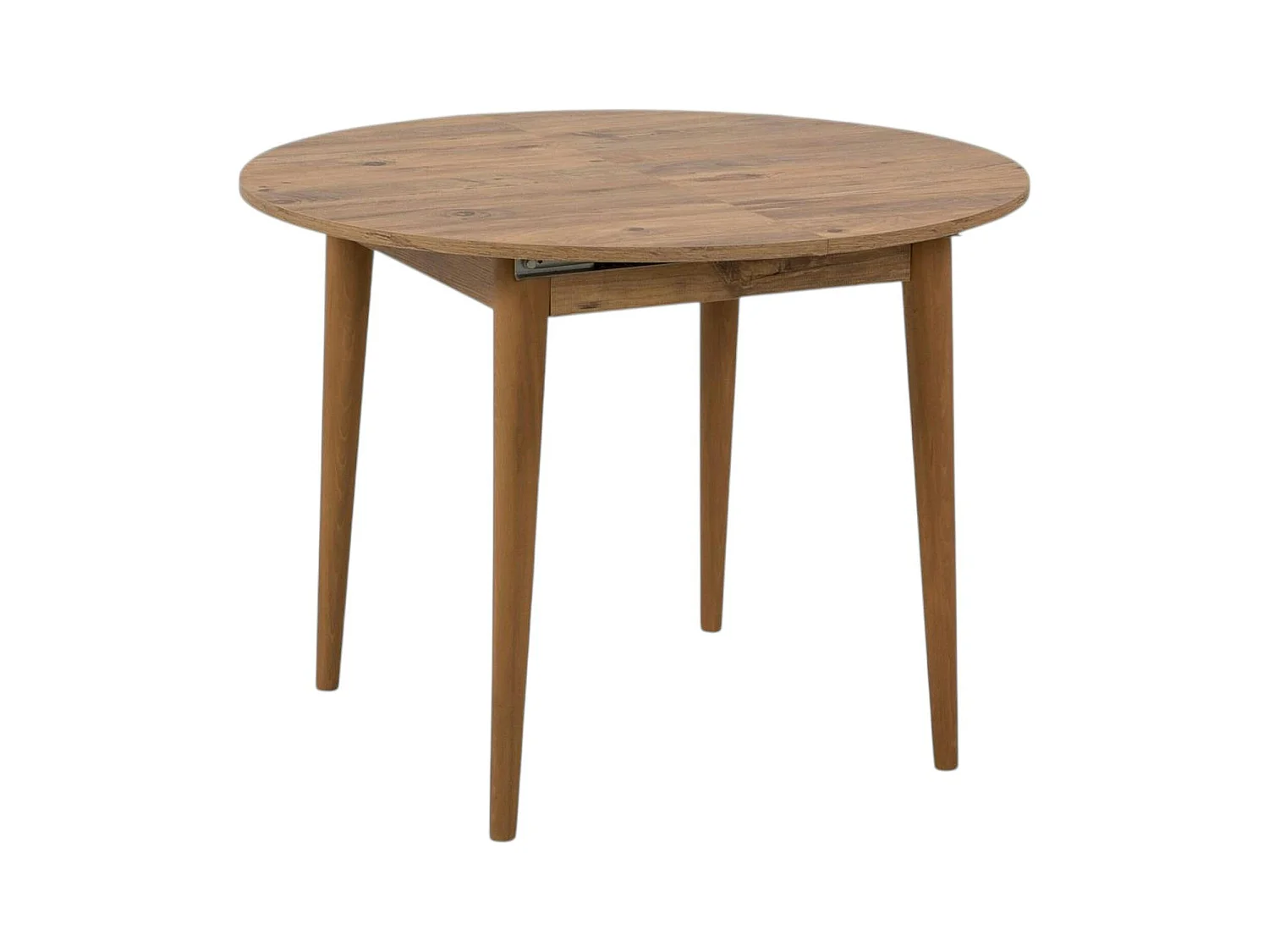 Table ronde extensible effet pin Ø100-131 cm ORINA