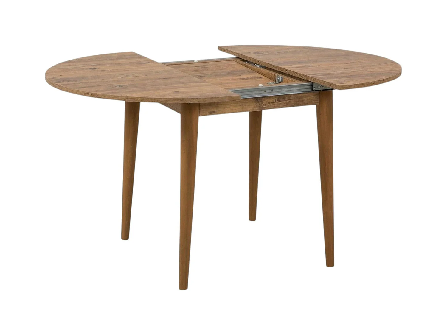 Table ronde extensible effet pin Ø100-131 cm ORINA