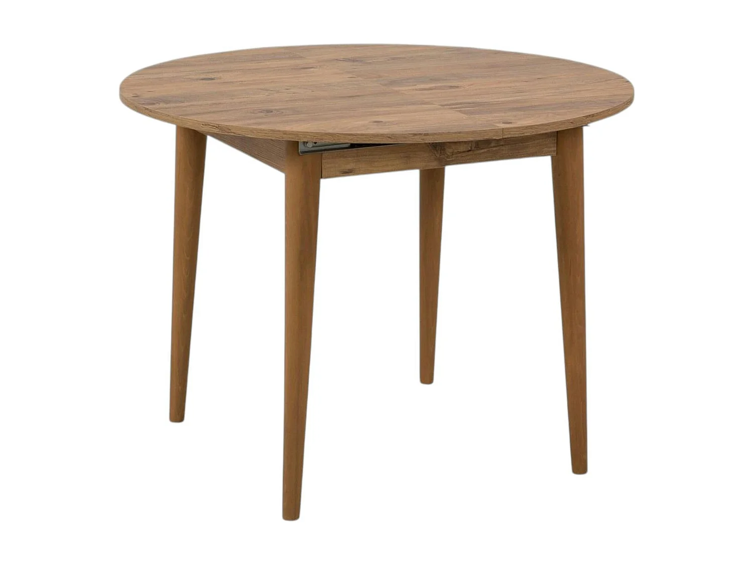 Table ronde extensible effet pin Ø100-131 cm ORINA