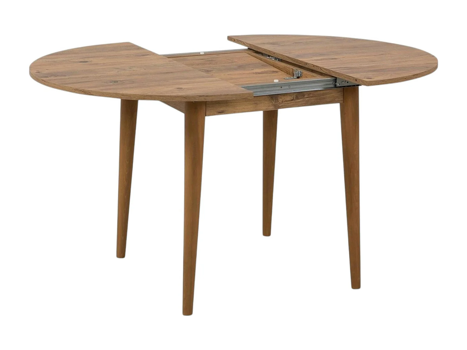 Table ronde extensible effet pin Ø100-131 cm ORINA