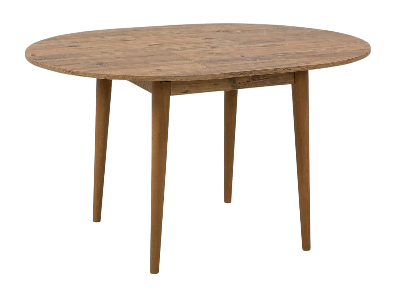 Table ronde extensible effet pin Ø100-131 cm ORINA