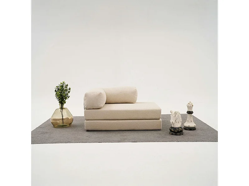 Canapé-lit sans mécanisme écru, 2 places ALTEA