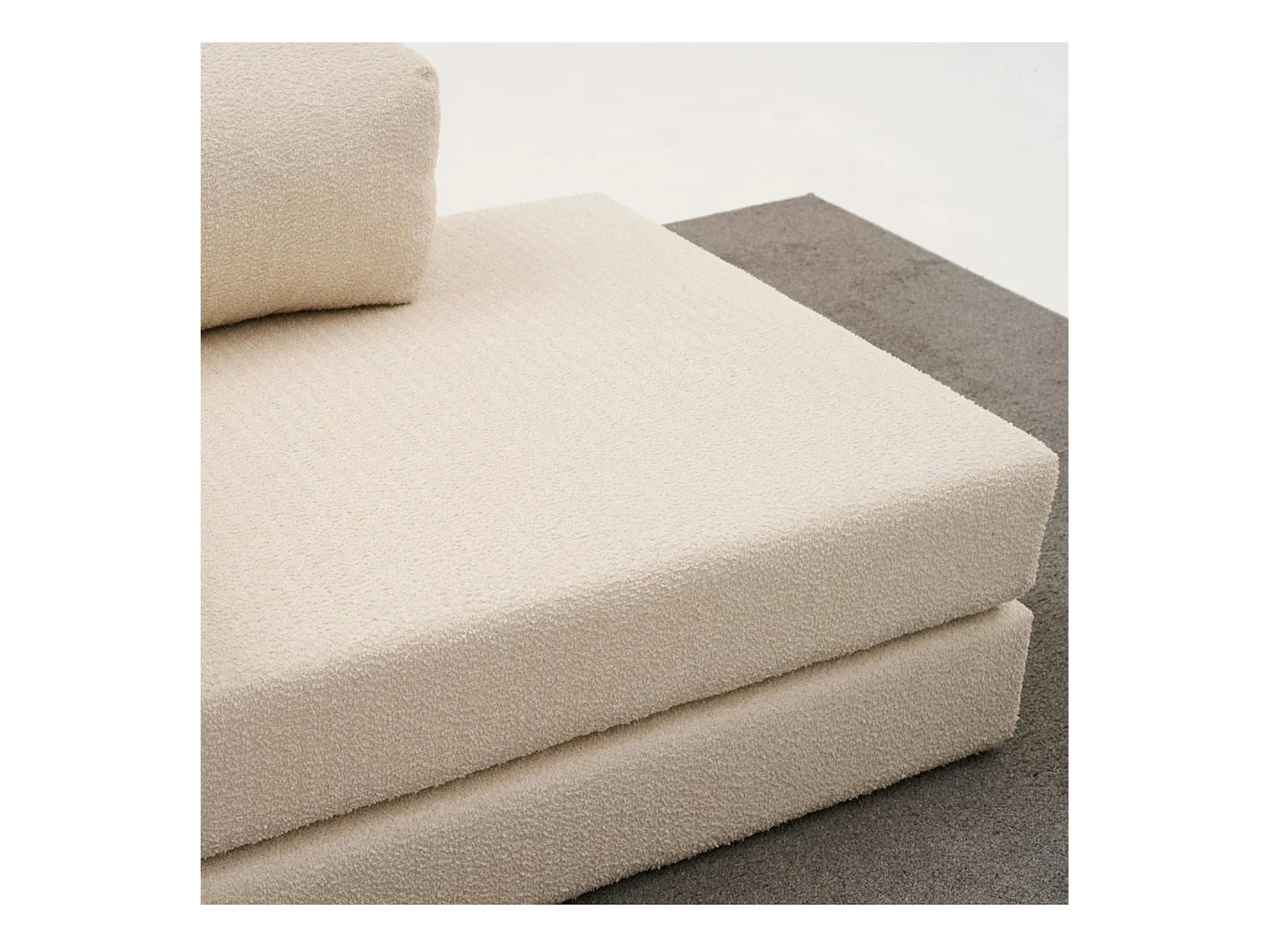 Canapé-lit sans mécanisme écru, 2 places ALTEA