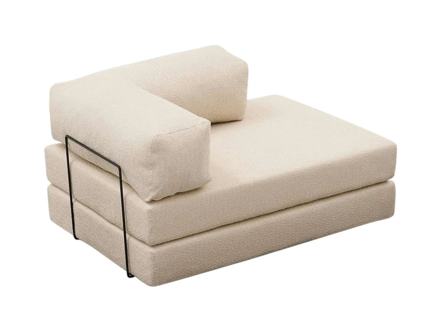 Canapé-lit sans mécanisme écru, 2 places ALTEA