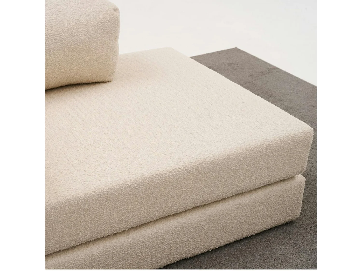 Canapé-lit sans mécanisme écru, 2 places ALTEA