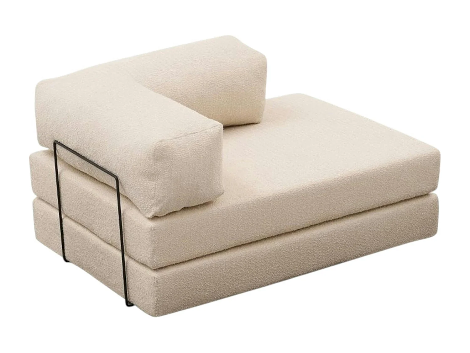 Canapé-lit sans mécanisme écru, 2 places ALTEA