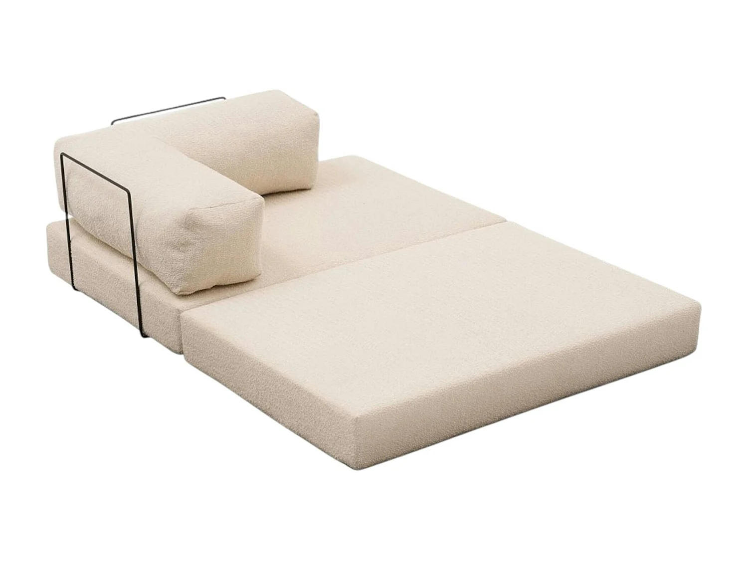 Canapé-lit sans mécanisme écru, 2 places ALTEA