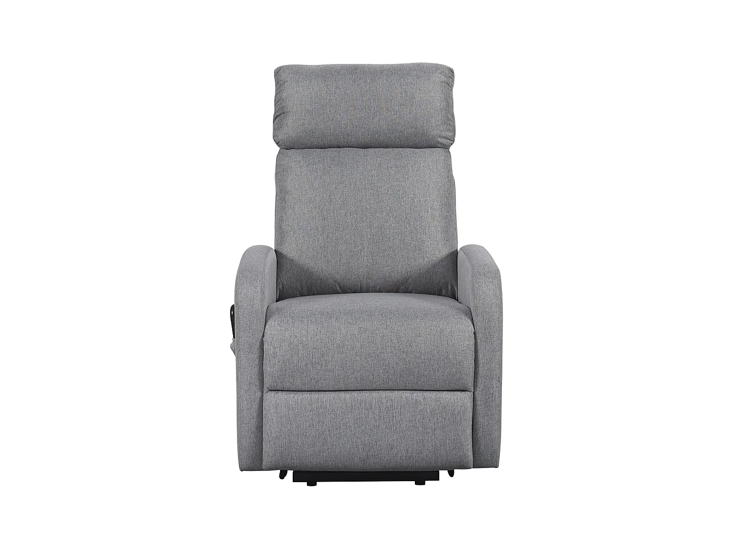 Fauteuil de relaxation éléctrique inclinable en tissu gris avec repose pieds - Longueur 64 x Largeur 93 x Hauteur 104 cm