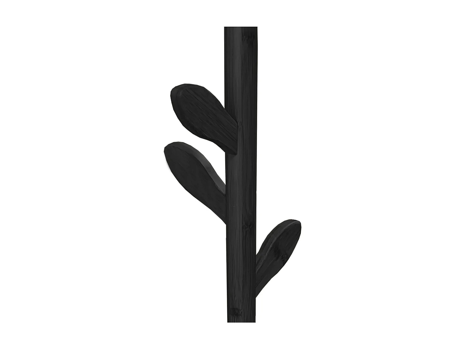 Porte-manteau de 8 crochets,en bois coloris noir avec base en métal noir - Longueur 30 x Largeur 40 x Hauteur 176 cm