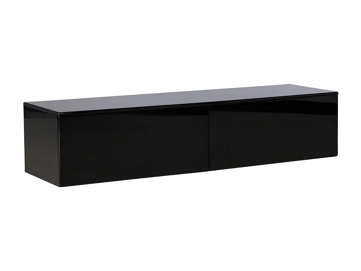 Meuble TV 2 Tiroirs "Fristad" 160cm Noir