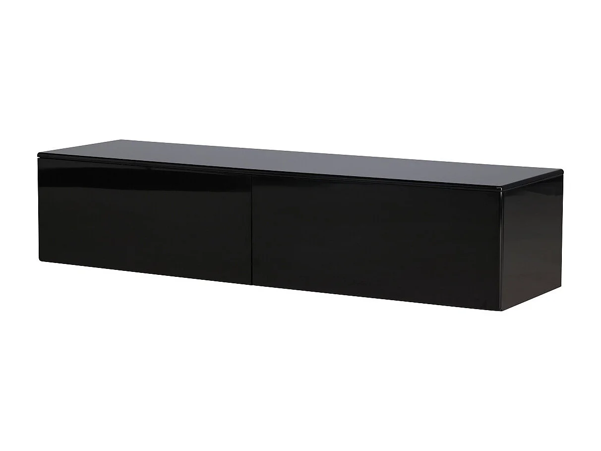 Meuble TV 2 Tiroirs "Fristad" 160cm Noir