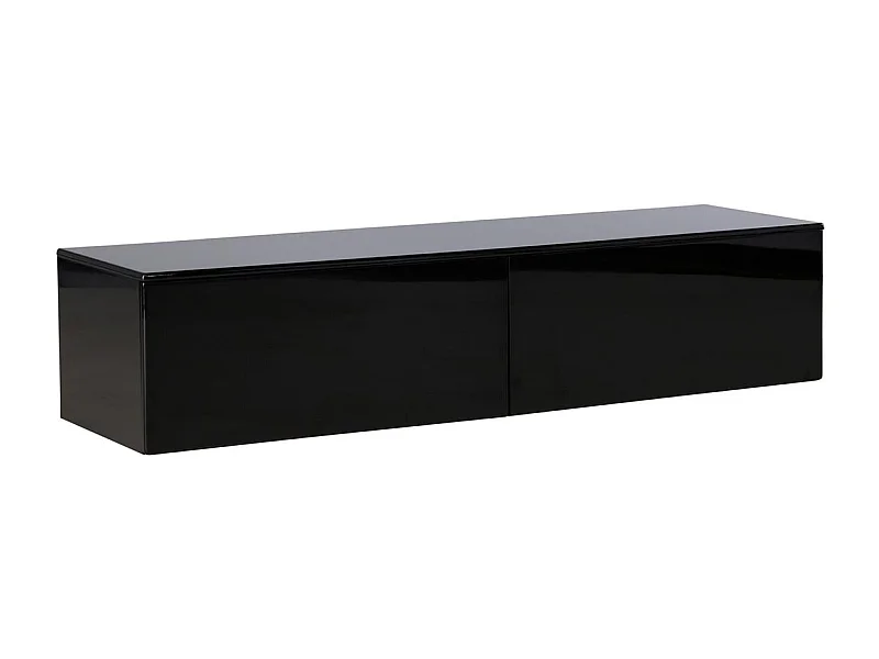 Meuble TV 2 Tiroirs "Fristad" 160cm Noir