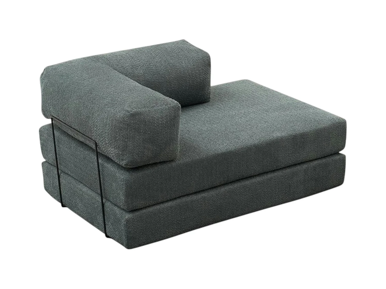 Canapé-lit sans mécanisme vert, 2 places ALTEA