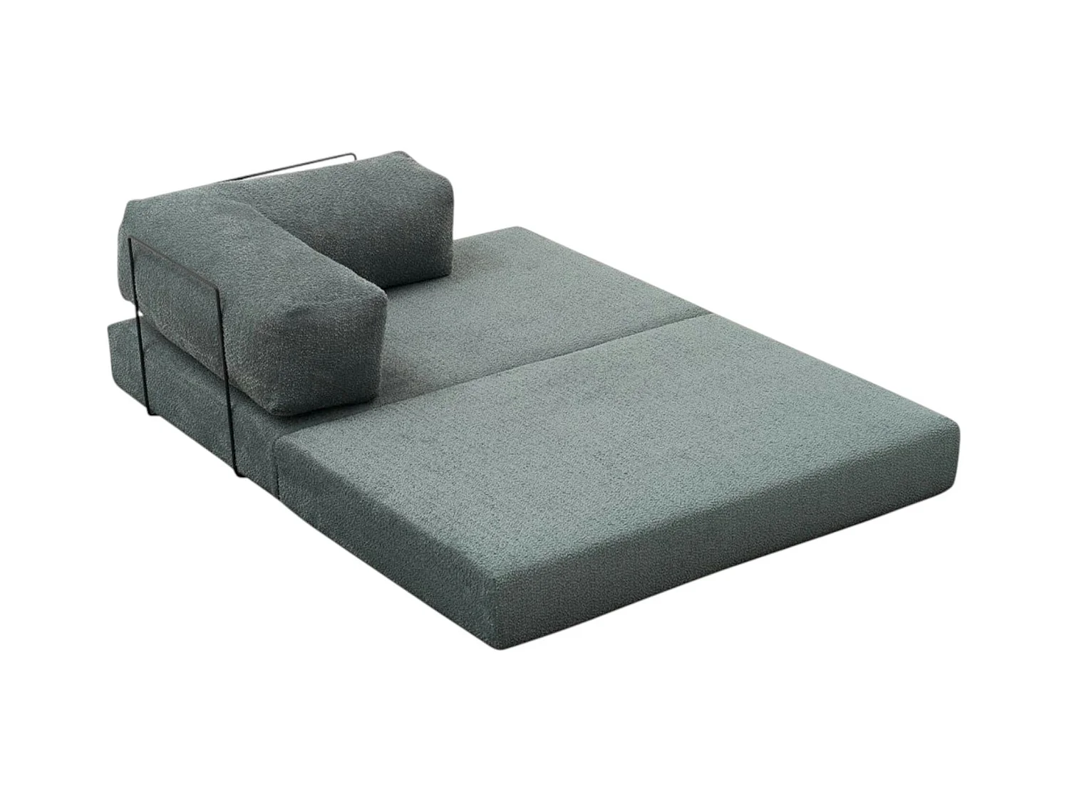 Canapé-lit sans mécanisme vert, 2 places ALTEA