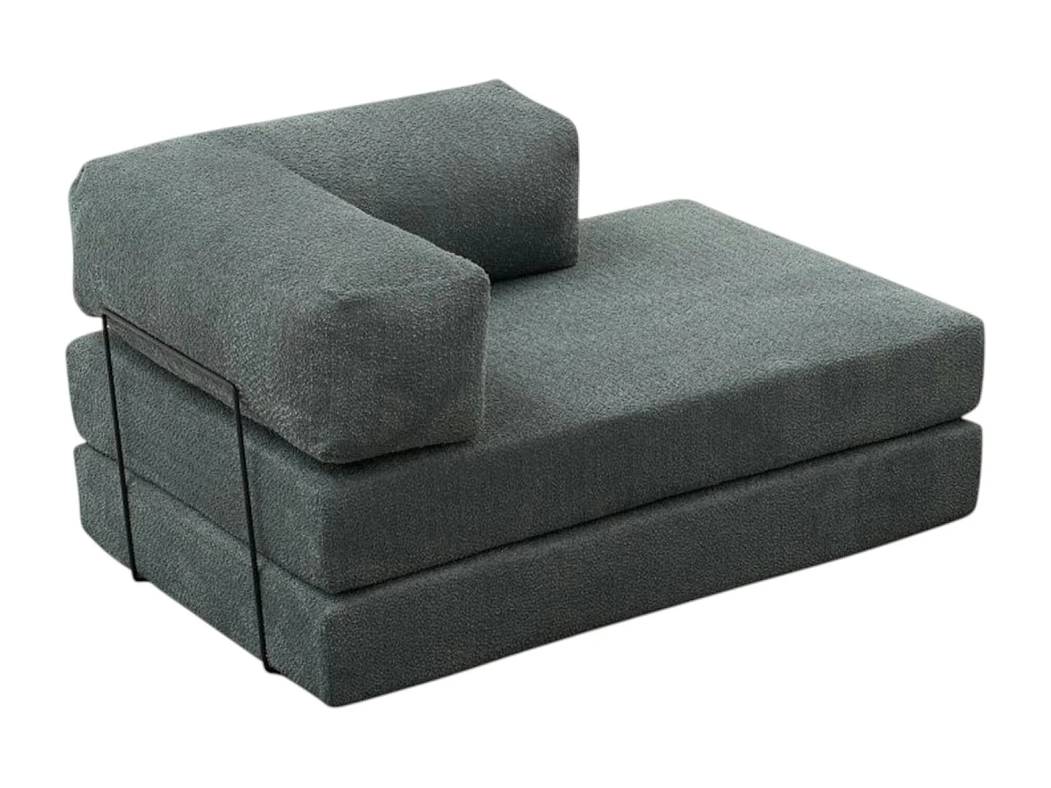 Canapé-lit sans mécanisme vert, 2 places ALTEA