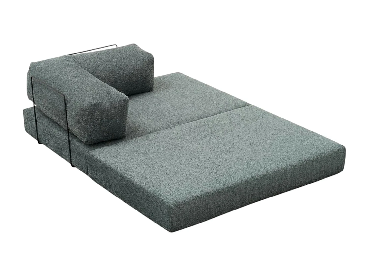 Canapé-lit sans mécanisme vert, 2 places ALTEA