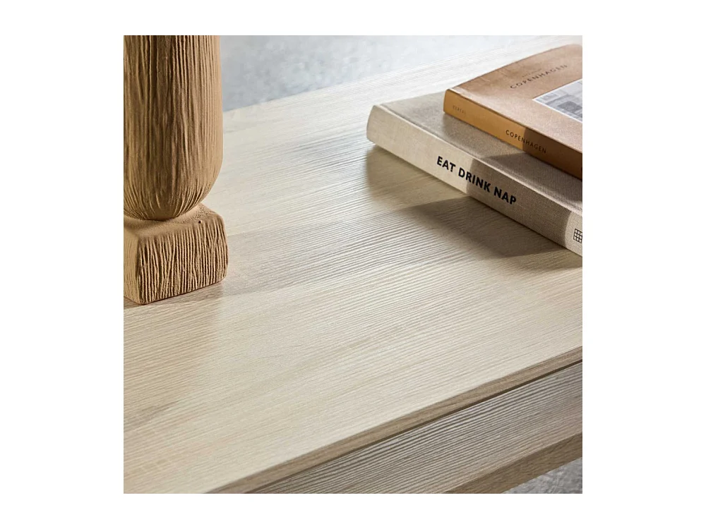 Table Basse Design "Telemarket" 100cm Beige