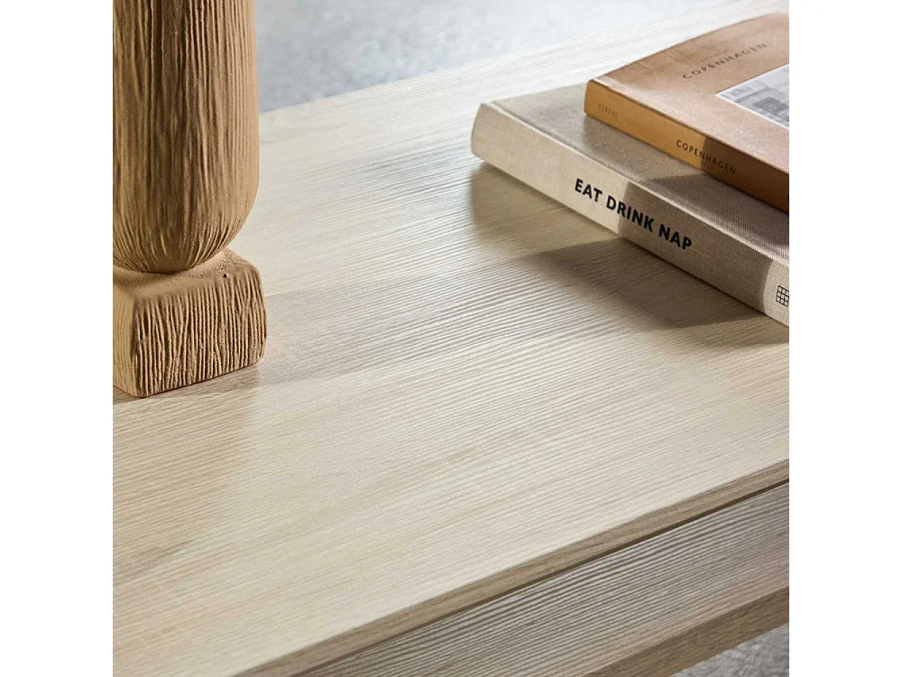 Table Basse Design "Telemarket" 100cm Beige