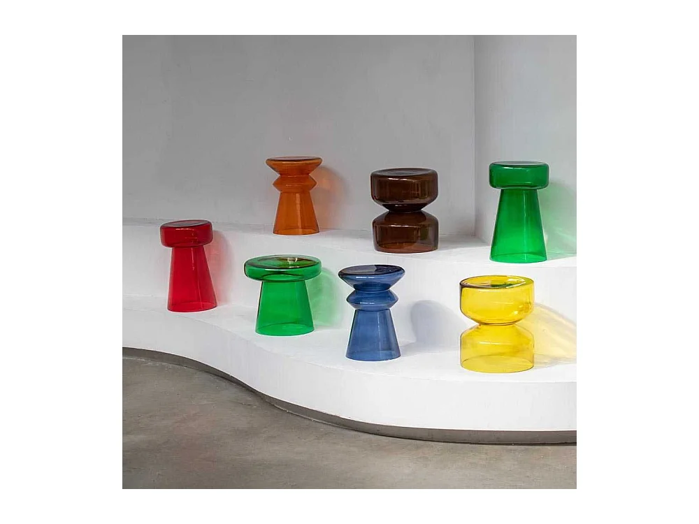 Table d'appoint en verre Corcho