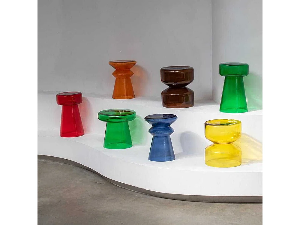 Table d'appoint en verre Corcho