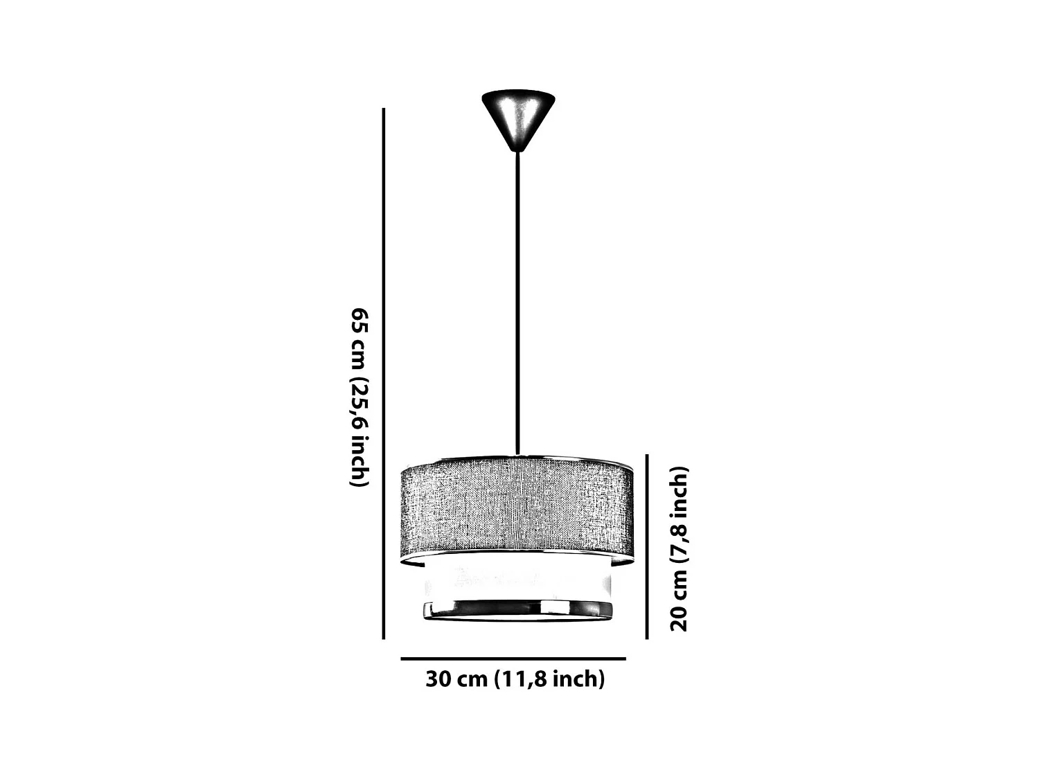 Suspension en métal et coton Echo