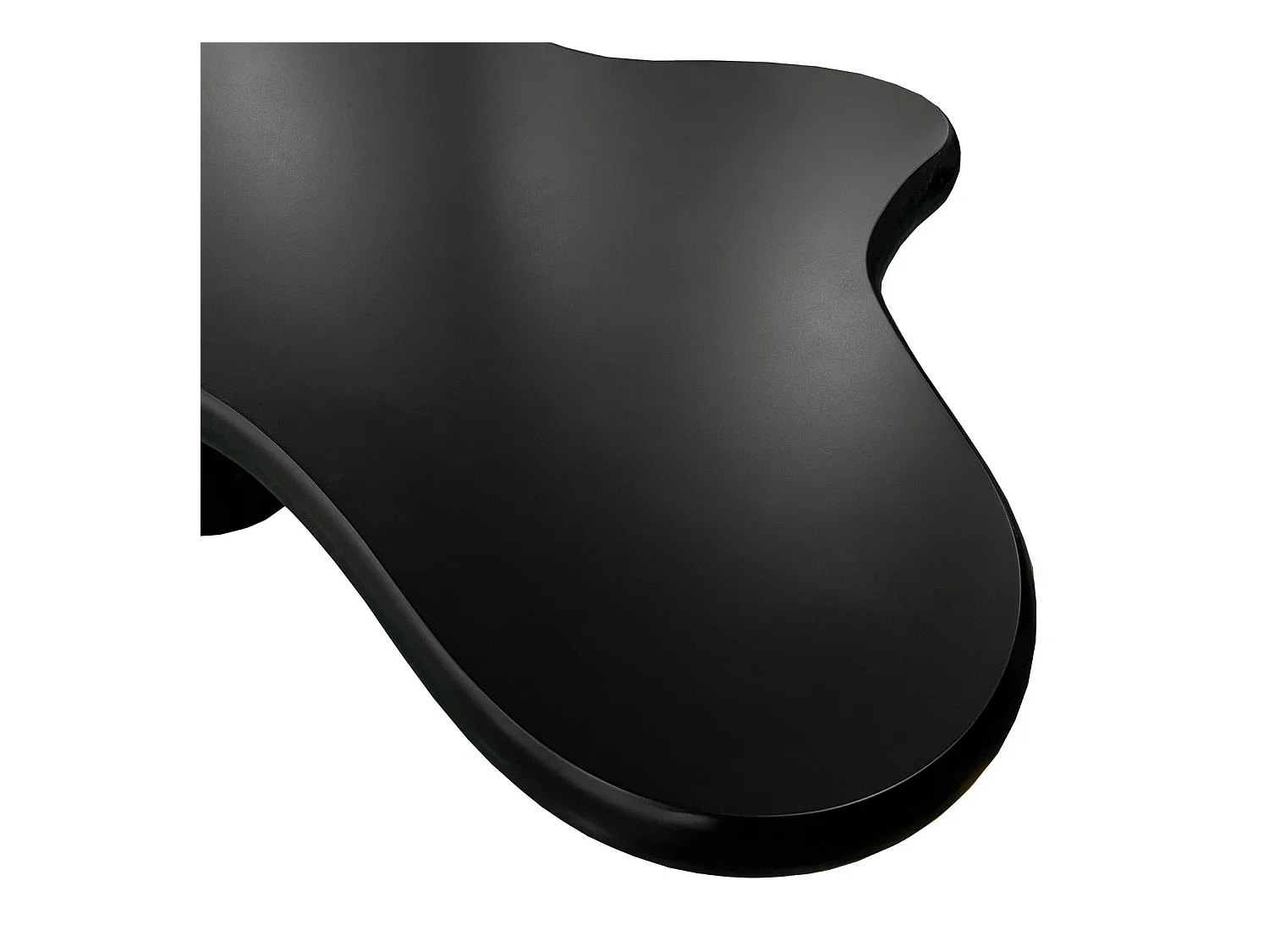 Table basse forme courbes naturelles Valdo 69x100cm Noir