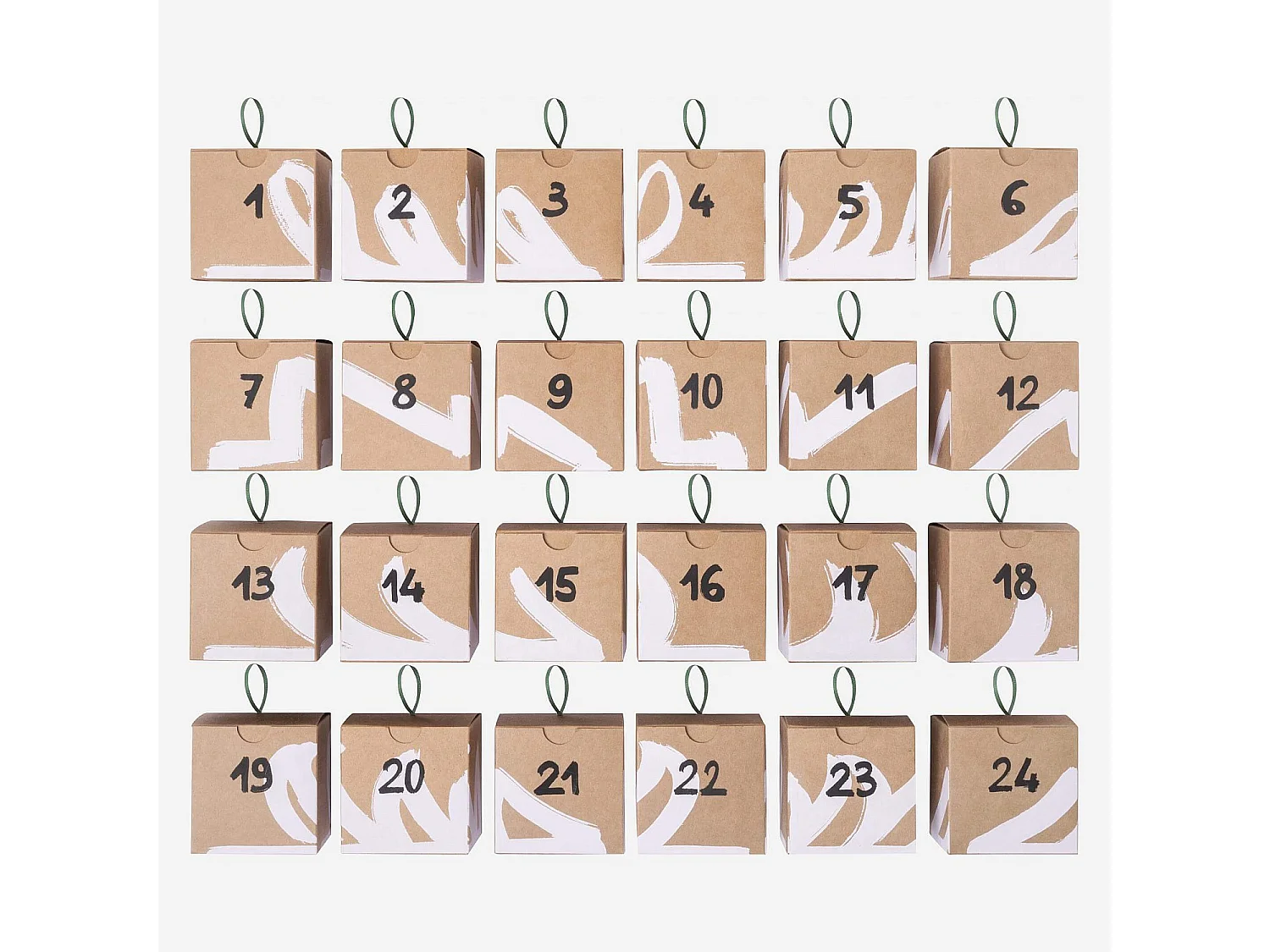 Décoration de Noël - Calendrier de l'avent en papier - 24 boîtes - Design by Habitat Design Studio