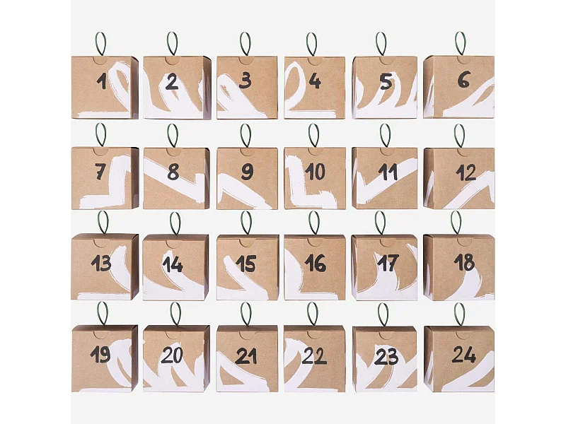 Habitat - Décoration de Noël - Calendrier de l'avent en papier - 24 boîtes - Design by Habitat Design Studio - Vaneo